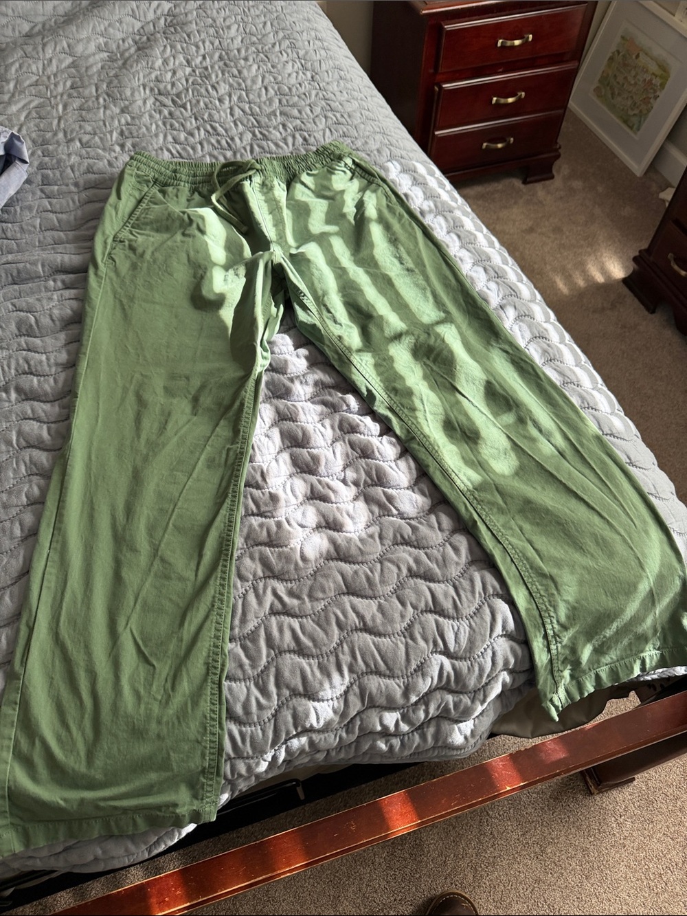 Vans Men's Light Green Drawstring Chinos